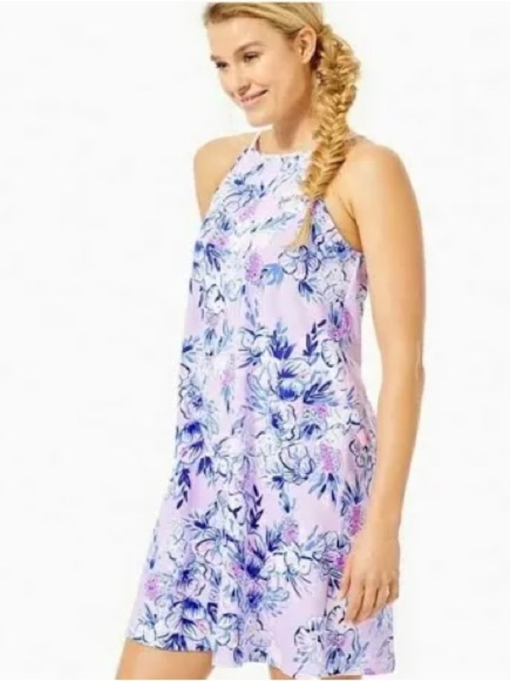 Lilly Pulitzer Margot swing dress in a lilac "Trunks in the Air" floral - Large